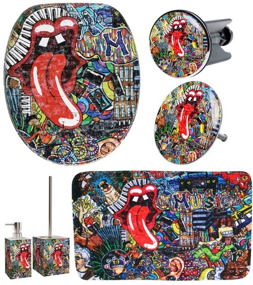 Sanilo Badaccessoire-Set »Graffiti«, (Komplett-Set, 6 tlg.)