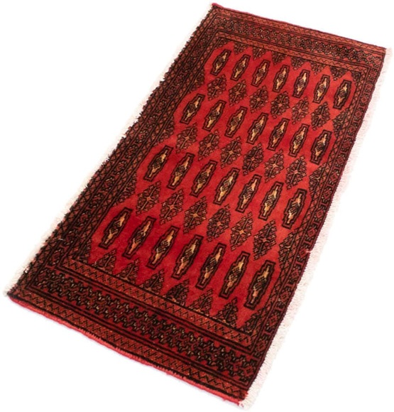 morgenland Wollteppich »Turkaman Teppich handgeknüpft rot«, rechteckig, 8 mm Höhe