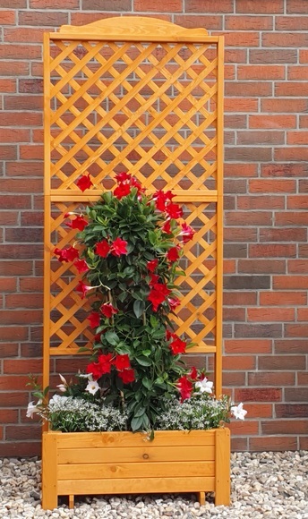PROMADINO Holzspalier »Romantica«, mit Pflanzkasten, BxTxH: 80x38x210 cm