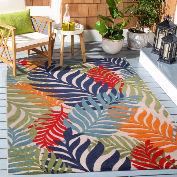 Sanat Teppich »Floral«, rechteckig, 6 mm Höhe, In- und Outdoor geeignet, florales Design, Balkon, Terasse