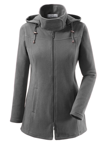 Casual Looks Fleece-Jacke mit Kordelstopper