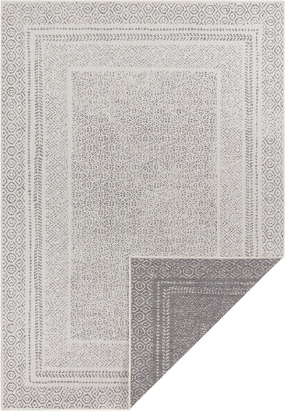 Home affaire Teppich »Bernard«, rechteckig, 5 mm Höhe, In-und Outdoor geeignet, Wohnzimmer, Balkon, Terrasse, Garten, Robust, Pflegeleicht, Flachgewebe, Wendeteppich