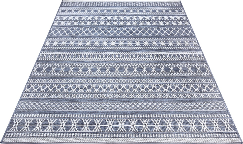 freundin Home Collection Designteppich »Khawa«, rechteckig, 4 mm Höhe, Flachgewebe In und Outdoor geeignet, Makramee Optik, Balkon, Terrasse, Garten, Wohnzimmer, Robust, Pflegeleicht