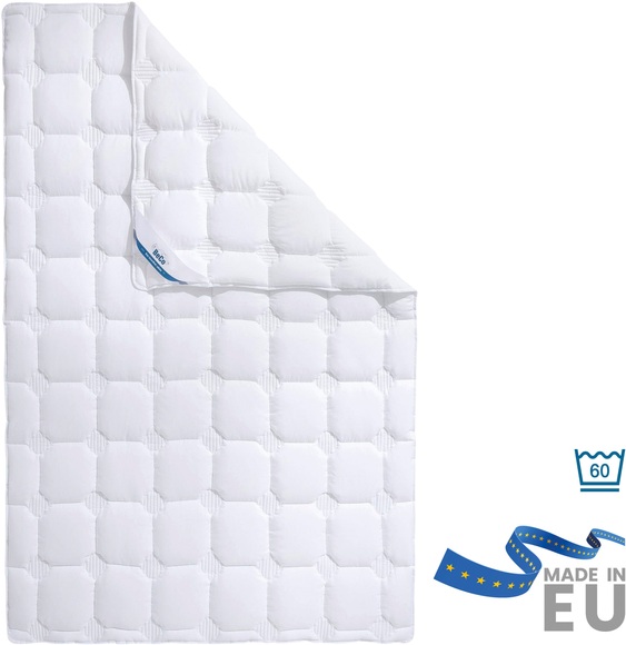 Beco Steppbett + Kopfkissen, 3D-Klimafaser (Bettdecke), 3D-Faserbällchen (Kopfkissen)