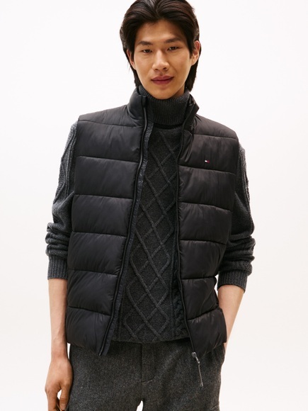 Tommy Hilfiger Steppweste »MID WEIGHT«, mit Stehkragen, leicht wattiert, regular fit