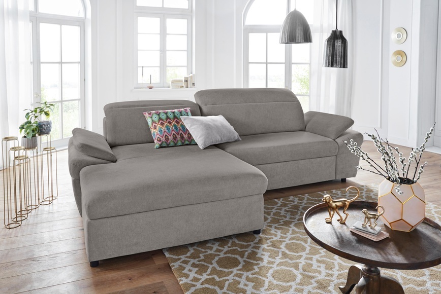 exxpo - sofa fashion Ecksofa, wahlweise mit Bettfunktion und Bettkasten