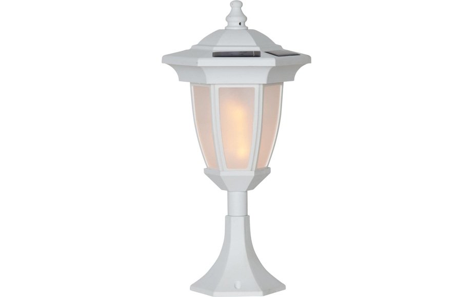 LED-Solarleuchte Flame, 4 in 1, weiß