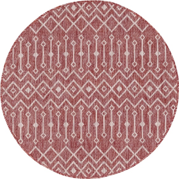 Myflair Möbel & Accessoires Teppich »Outdoor Crosses«, rund, 4 mm Höhe, In- und Outdoor geeignet, ideal im Wohnzimmer & Schlafzimmer