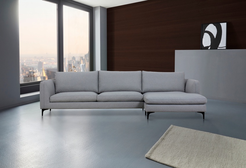 Places of Style Ecksofa »Nixon«, auch in Samtvelours, inkl. Rückenkissen