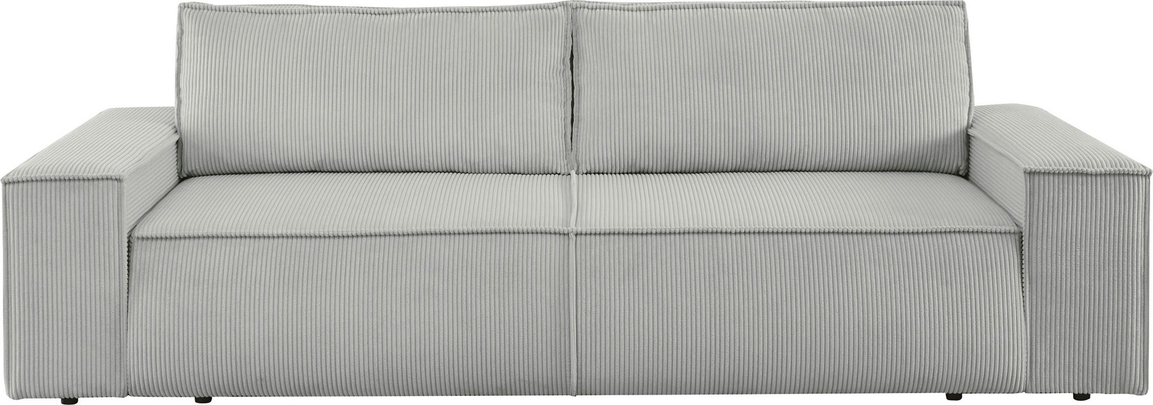Premium collection by Home affaire 3-Sitzer »SHERWOOD«, nachts: Schlafsofa (Liegefläche 200x136 cm) mit Bettkasten, mit 2 losen Rückenkissen, hochwertiger Cord-Bezug, tagsüber chilliges 3-Sitzer-Sofa.