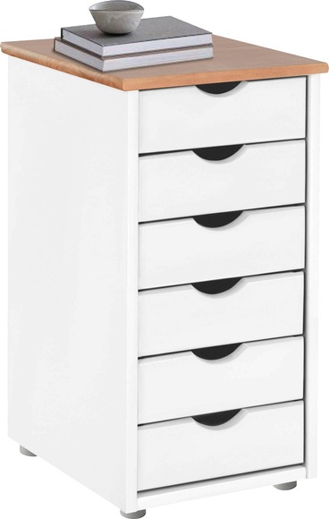 my home Kommode »Gava«, aus massivem schönem Kiefernholz, mit vielen Stauraummöglichkeiten, Breite 39 cm
