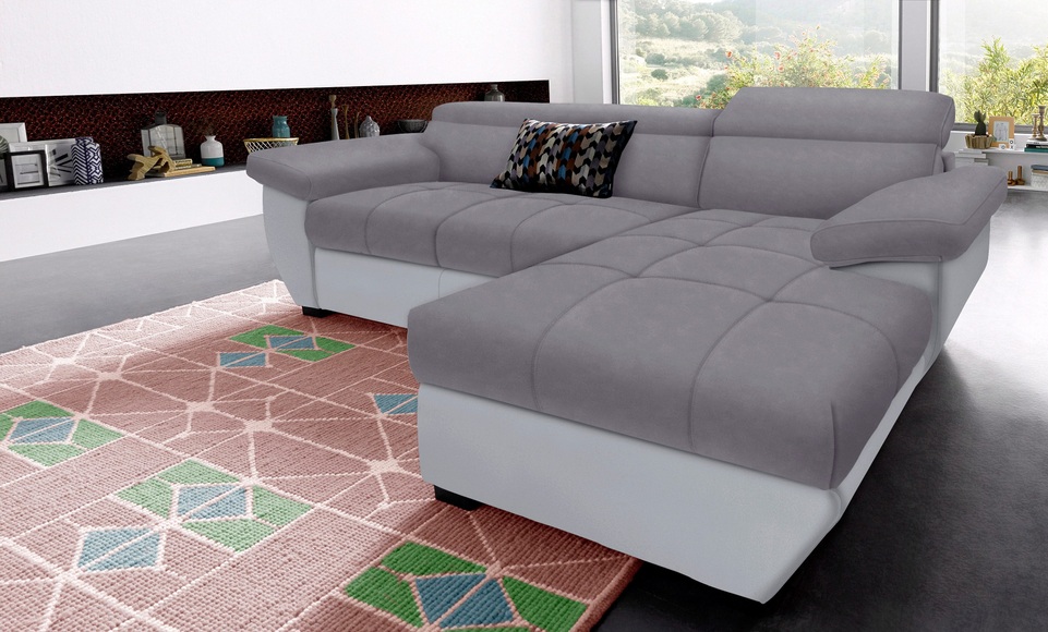 COTTA Ecksofa, inklusive Kopfteilverstellung, wahlweise mit Bettfunktion + Bettkasten