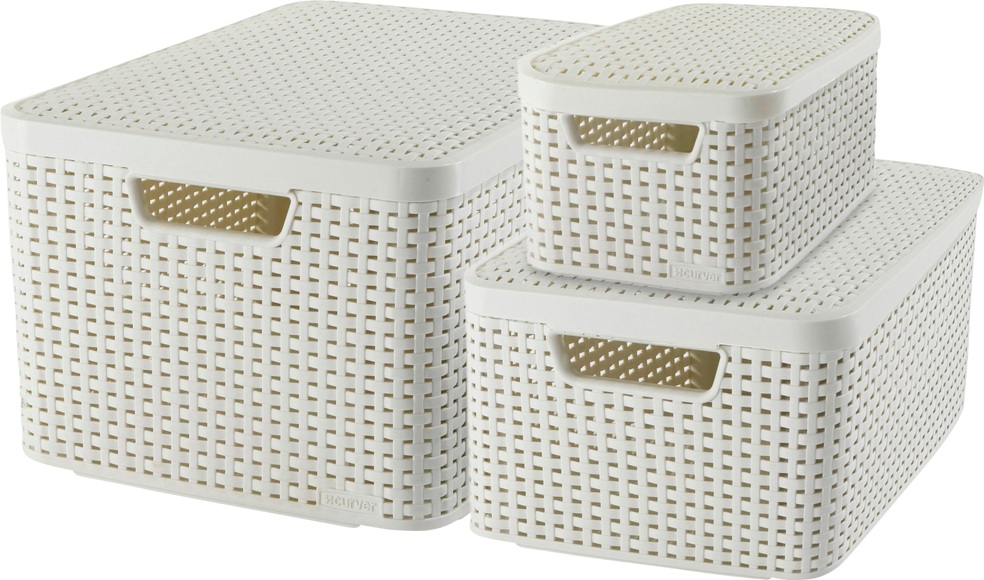 CURVER Aufbewahrungsbox »STYLE Box L+M+S«, 3´er-Set