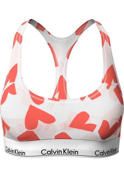 Calvin Klein Bralette »BIKINI (FF)«, mit allover Herzchen-Print & Calvin Kein Logo-Elastikbund