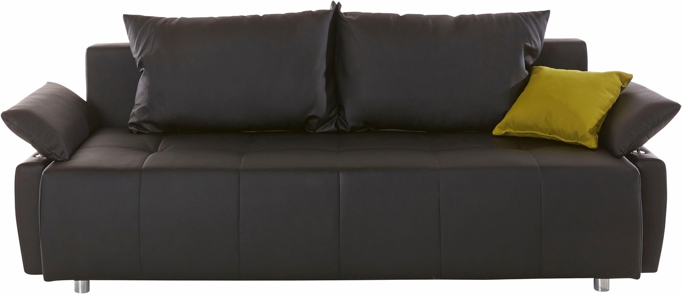 COLLECTION AB Schlafsofa, mit Federkern, Bettfunktion und Bettkasten, inklusive 2 Rücken- und 1 Zierkissen, frei im Raum stellbar
