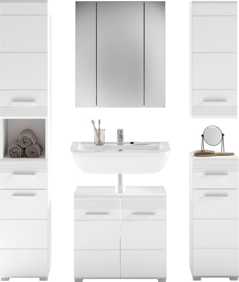 xonox.home Badmöbel-Set »Linus«, (Set, 5 St.), Badmöbel, 5-tlg