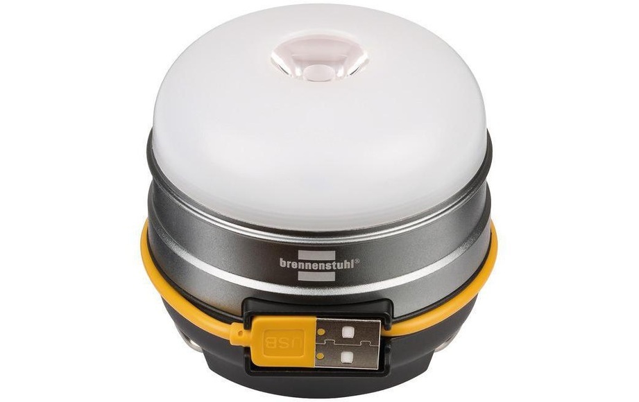 LED Camping-Leuchte Brennenstuhl Oli 0300 A 350 lm akkubetrieben Silber, Schwarz, Gelb 1171540