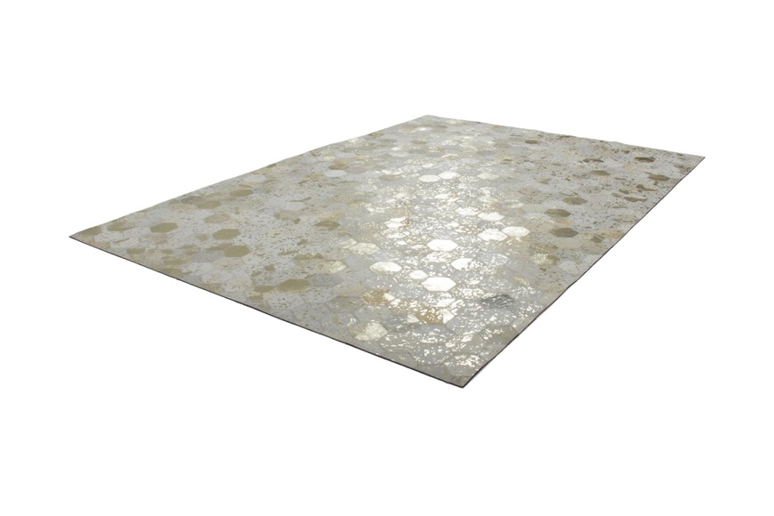 Kayoom Teppich »Spark 210«, rechteckig, 100% Leder, Unikat, fusselarm, Allergiker & Fussbodenheizung geeignet