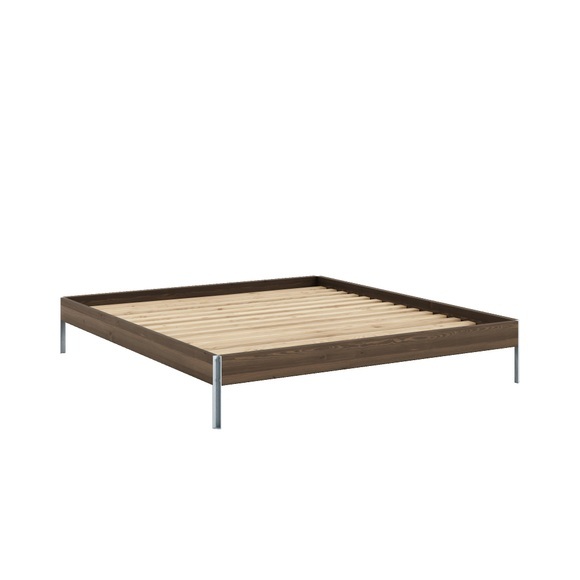 Karup Design Bettgestell »CORE BED Bodenbett, Holzrahmen, Futonbett, Jugendbett, Holzbett«, Massivholzbett mit Lattenrost, Kiefer massiv, Doppelbett ohne Kopfteil