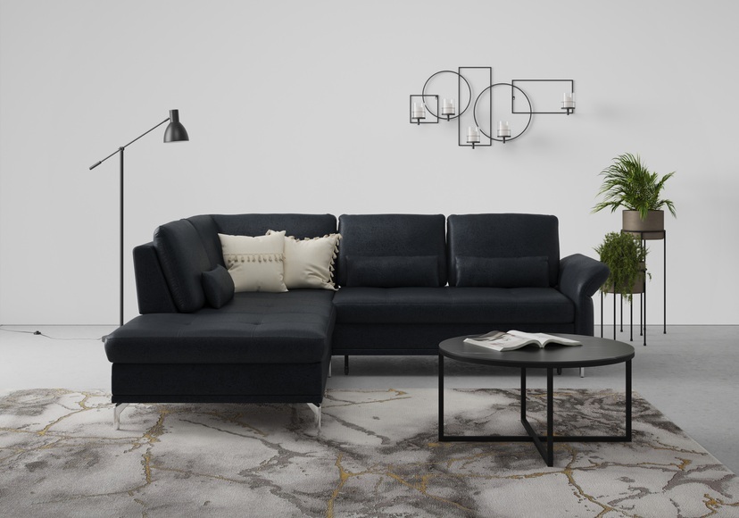 INOSIGN Ecksofa »Palm Beach«, Federkern, mit Sitztiefenverstellung, wahlweise mit Bettfunktion, Bettkasten und Armteilverstellung