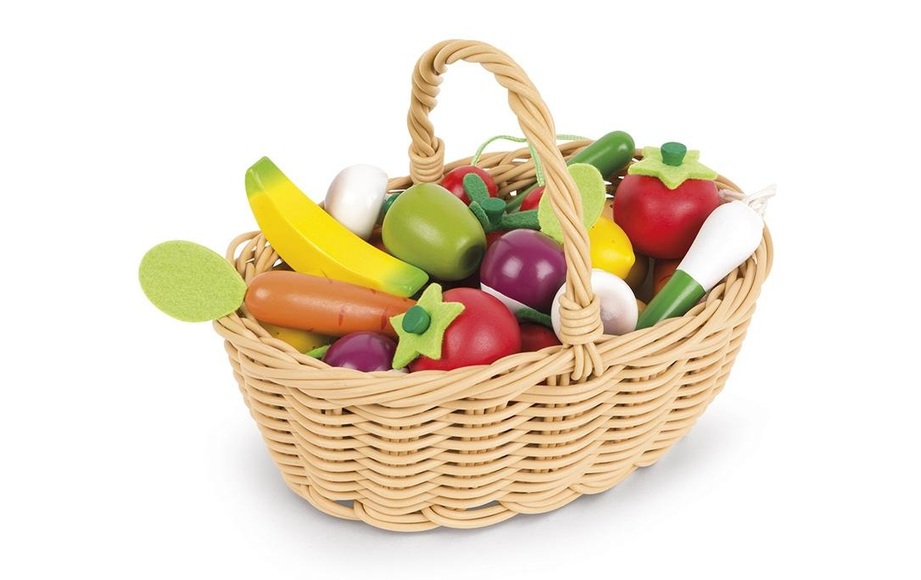 Janod Obst- und Gemüse Sortiment im Korb