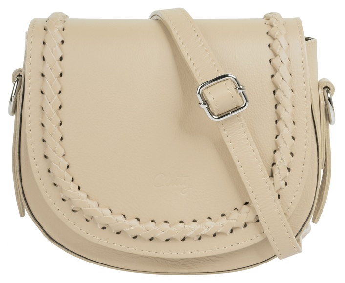 Cluty Umhängetasche, (1 tlg.), echt Leder, Made in Italy
