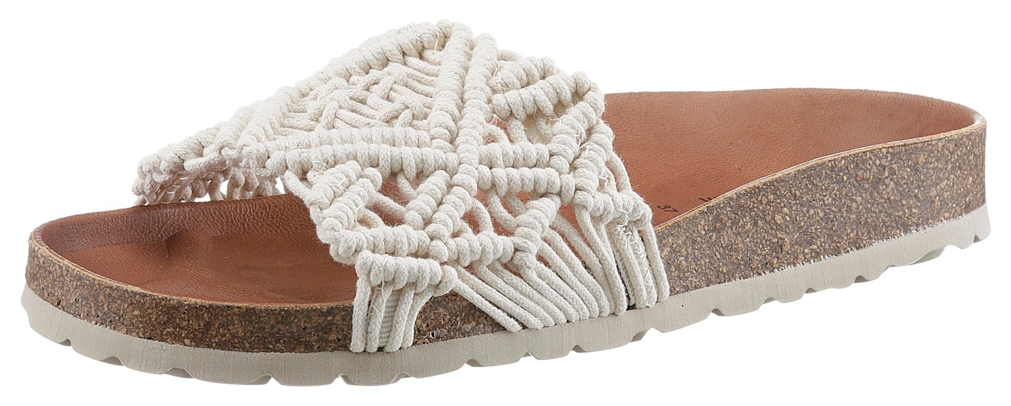 VERBENAS Pantoffel »Raga Roda«, in gehäkeltem Look