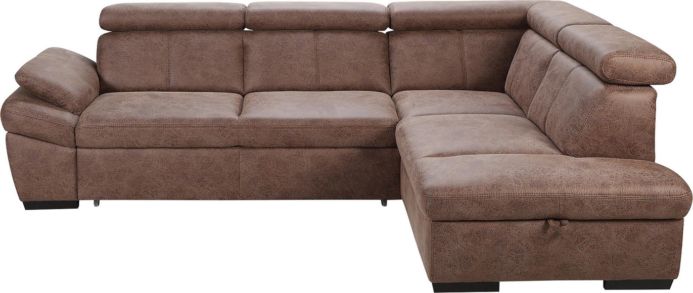 exxpo - sofa fashion Ecksofa, inklusive Kopfteil- und Armteilverstellung, wahlweise mit Bettfunktion und Bettkasten