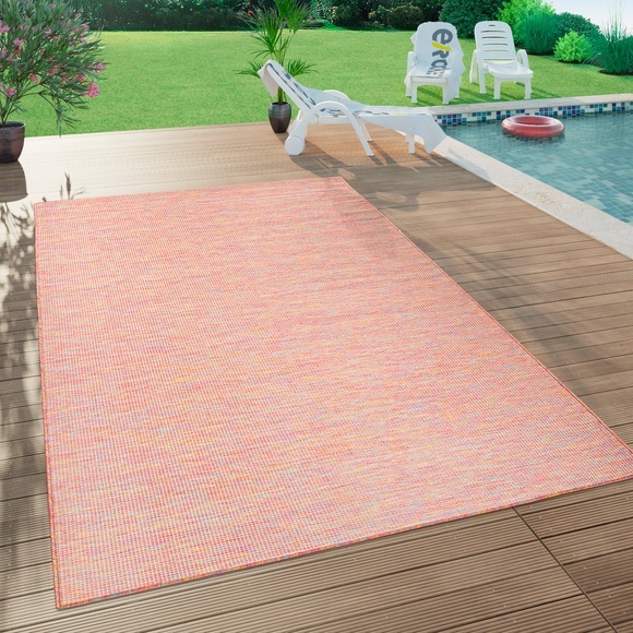 Paco Home Teppich »Sonset«, rechteckig, 5 mm Höhe, Flachgewebe, In- und Outddor geeignet, Wohnzimmer