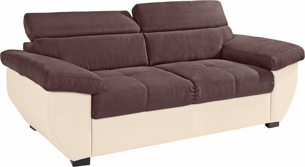 COTTA Polstergarnitur, (Set), Set: bestehend aus 3-Sitzer Sofa und Hocker, 3-Sitzer Inklusive Rückenverstellung