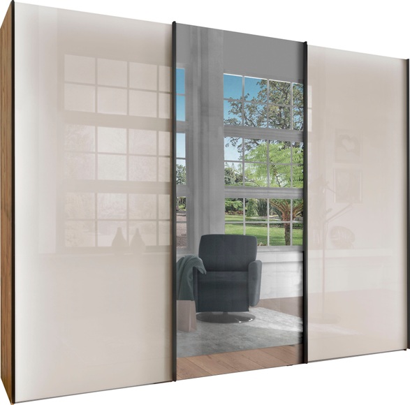 WIEMANN Schwebetürenschrank »Monaco«, hochwertige Glas- und Spiegelfront