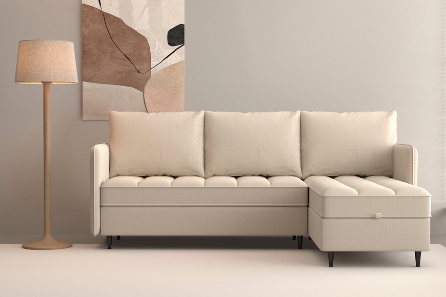 Dorel Home Ecksofa »LINDHUS, L-Form, verschiedene Stellvarianten, Schlaf-Liege«, Modulsofa, Recamiere, grosser Bettkasten, Cord, Chenille