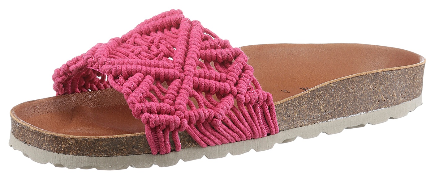 VERBENAS Pantoffel »Raga Roda«, in gehäkeltem Look