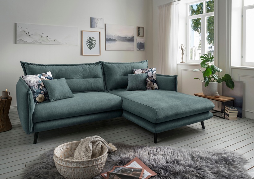INOSIGN Ecksofa »Levke«, Zierkissen inklusive