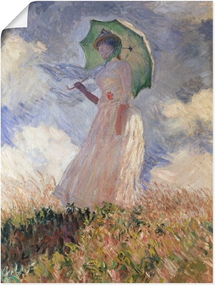Artland Wandbild »Frau mit Sonnenschirm, Suzanne Hoschedé«