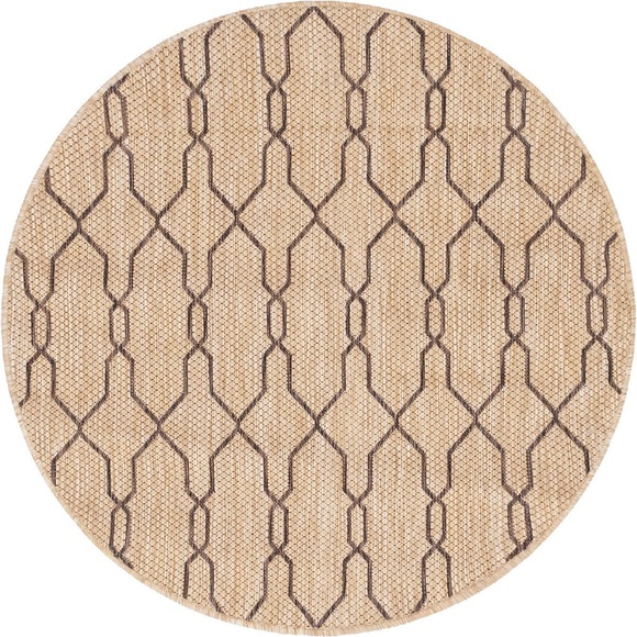 Myflair Möbel & Accessoires Teppich »Outdoor Crosses«, rund, 4 mm Höhe, In- und Outdoor geeignet, ideal im Wohnzimmer & Schlafzimmer