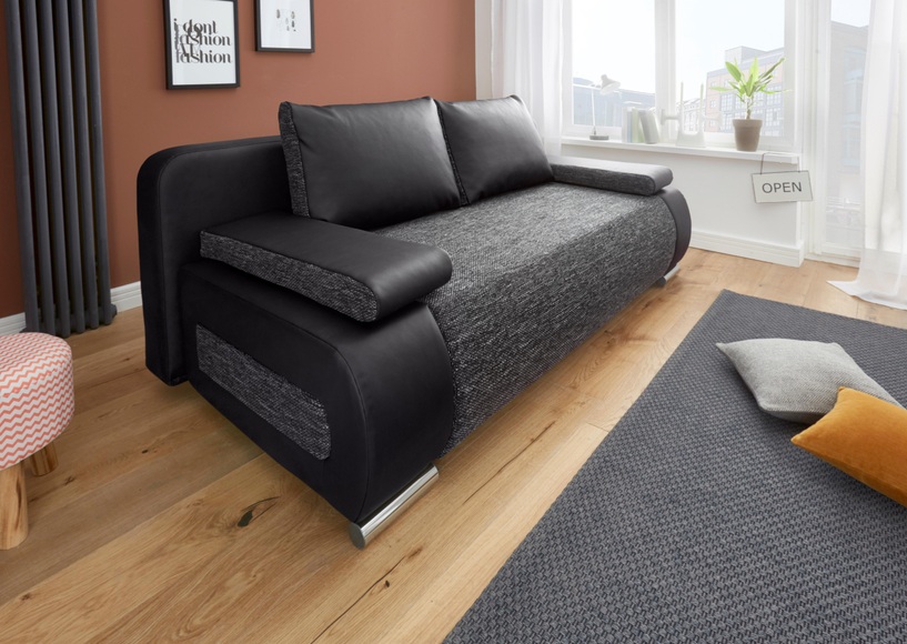COLLECTION AB Schlafsofa, mit Federkern, inklusive Bettfunktion und Bettkasten, mit losen Armlehn- und Rückenkissen, frei im Raum stellbar