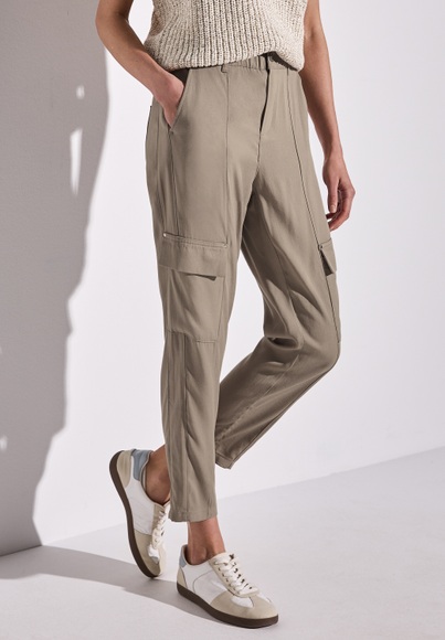 STREET ONE Paperbag-Hose, im Cargo-Look