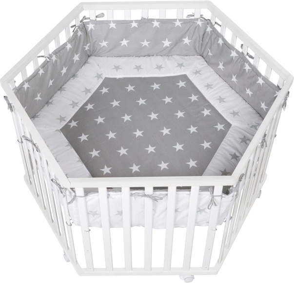 roba Laufgitter Cosiplay 6-eckig weiß Little-Stars