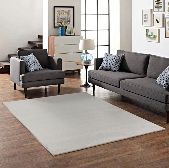 my home Teppich »Kurzflor-Webteppich GRANADA«, rechteckig, uni einfarbig weich Soft Touch mit Glanz