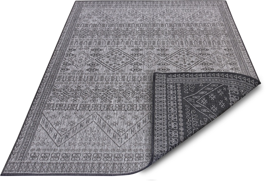 NORTHRUGS Teppich »Doha«, rechteckig, 5 mm Höhe, In- und Outdoor Teppich, Wendbar, gekettelt, strapazierfähig, pflegeleicht, Wohnzimmer, Balkon, Garten, in der EU Hergestellt