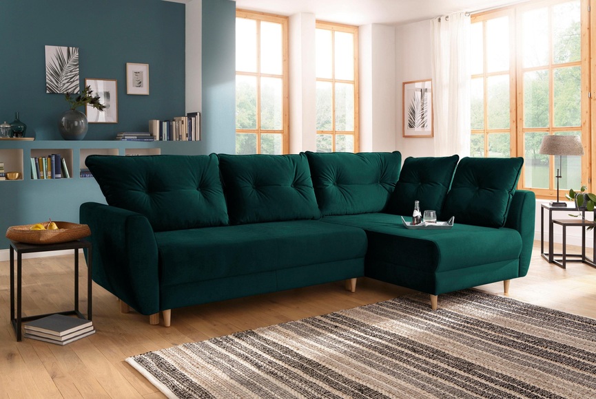 Home affaire Ecksofa »Opti«, mit Bettfunktion und Bettkasten