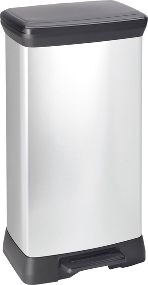 Curver Deco Tretmülleimer 50 L Silbern 240643