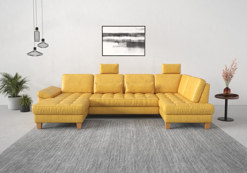 sit&more Wohnlandschaft, wahlweise mit Bettfunktion, Bettkasten, Sitztiefenverstellung