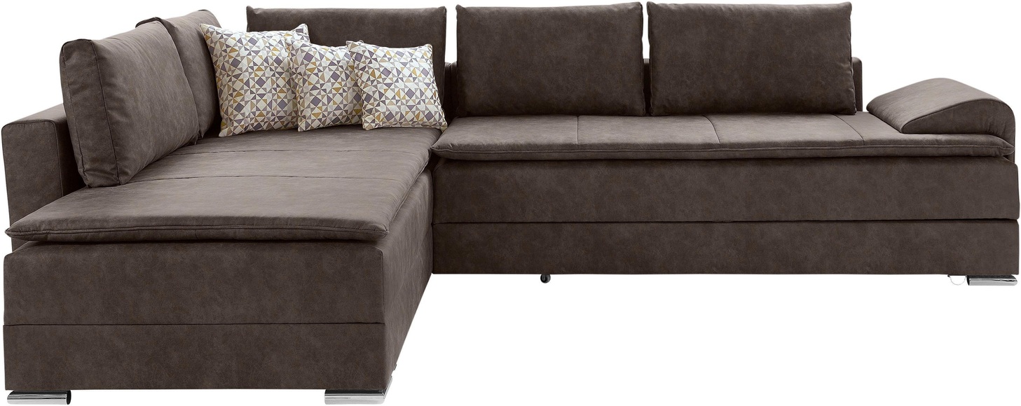 INOSIGN Ecksofa, mit Bettfunktion 180 cm, Dauerschlaffunktion