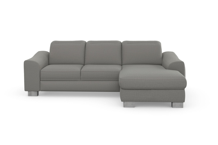 sit&more Ecksofa »Durness«, mit Federkern und hochwertigen Edelstahlfüssen, wahlweise mit Kopfteilverstellung, Bettfunktion und Bettkasten oder mit Bettfunktion und Bettkasten