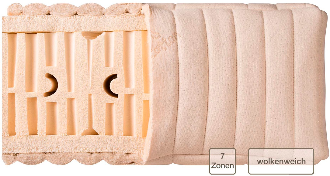 DELAVITA Naturmatratze »DORMIRIS«, 26 cm cm hoch, Raumgewicht: 70 kg/m³, (1 St.)