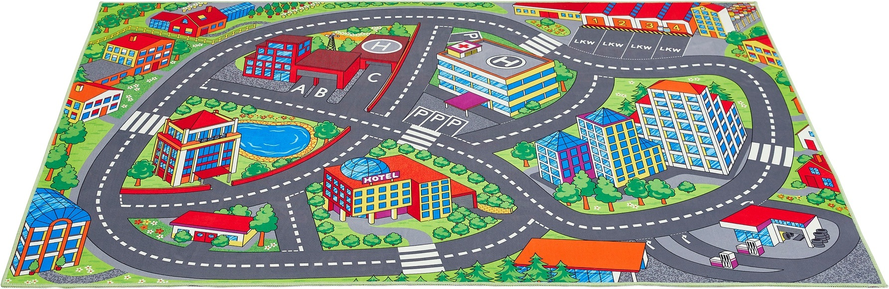 Andiamo Kinderteppich »Street«, rechteckig, Strassen-Spiel-Teppich, weiche Spielunterlage, rutschhemmend