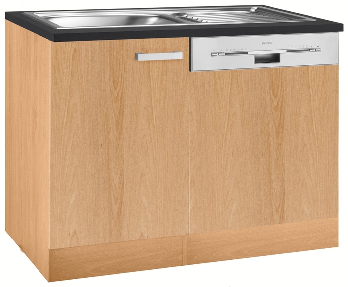OPTIFIT Spülenschrank »Odense«, Gesamtbreite 110 cm, mit Tür/Sockel für teilintegrierbaren Geschirrspüler