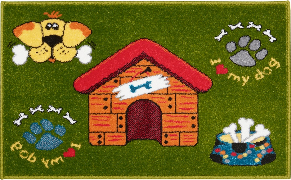HANSE Home Fussmatte »I love my dog«, rechteckig, 9 mm Höhe, Weicher Flor, Farbenfrohes Design, Türvorleger, strapazierfähig, pflegeleicht, eingangsbereich